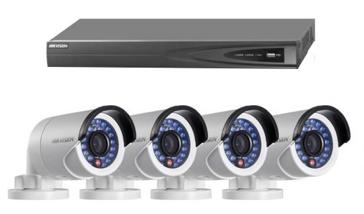 CCTV Package 4 Channel DVR 1TB SATA HDD 4Pcs Camera