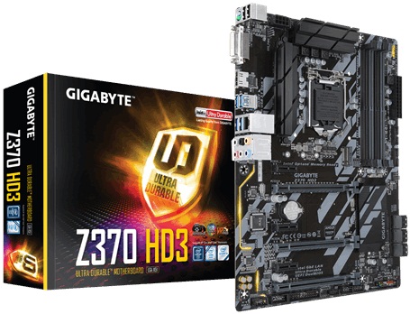 Gigabyte Z370 HD3 8th Gen Intel Core Supported Motherboard