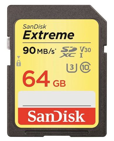 Sandisk V30  64GB  Class 10  90MB/s  SDXC Card