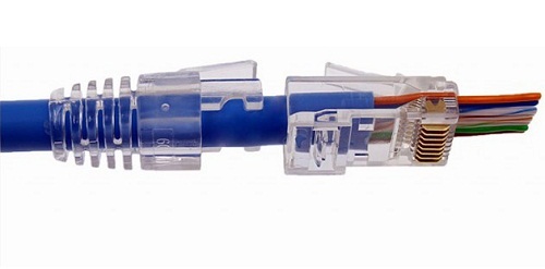 RJ45 4 Part Connector with Boot Cap