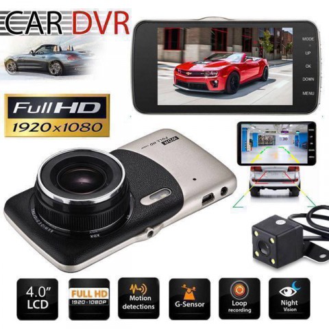 Car Dash Camera 4" LCD 1080p Night Vision and G-sensor