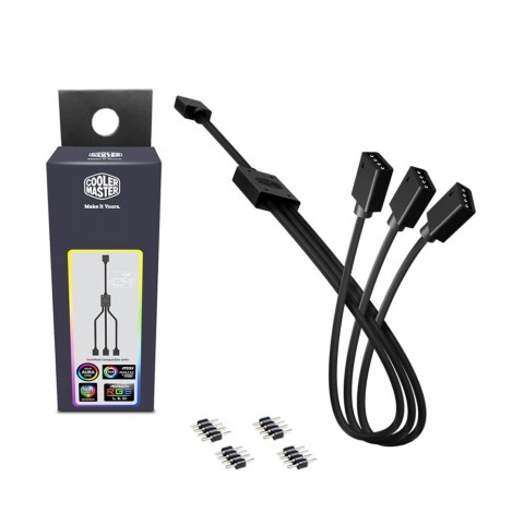 Cooler Master 1 to 3 RGB Splitter Cable for Fan and Strip
