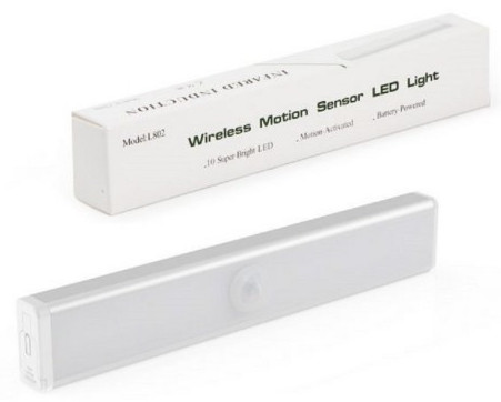 Portable Wireless Motion Sensor Battery Operated 6-LED Light
