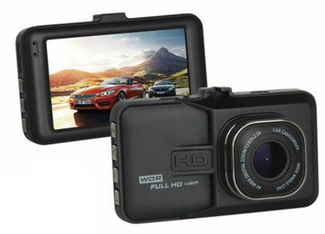 Mini Car Dashcam 3" LCD Dual Lens IR 1080p Motion Detect