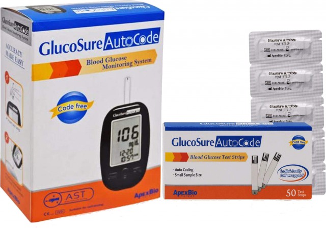 GlucoSure Autocode Glucometer Blood Sugar Tester