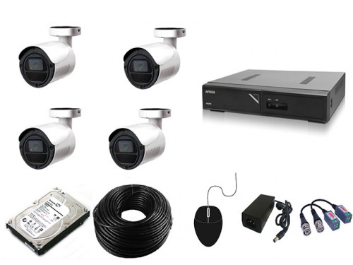 CCTV Package Avtech 4-CH DVR 4-Pcs 2MP Camera 500GB HDD