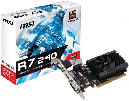 MSI AMD Radeon R7 240 2GB DDR3 Graphics Card