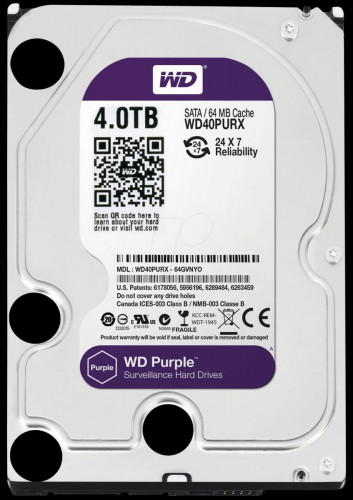 Western Digital Purple WD40EJRX 4 TB Hard Disk Drive