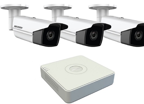 CCTV Package 4CH DVR 3-Camera 19" Monitor