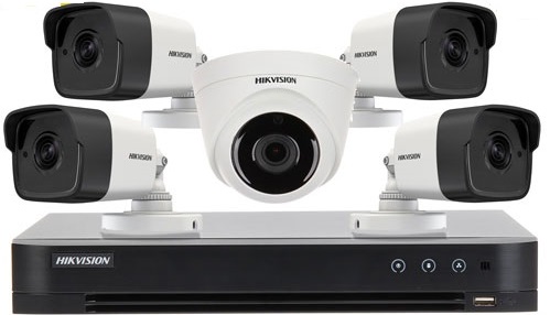 CCTV Package 8CH DVR 5-Piece 5MP Camera