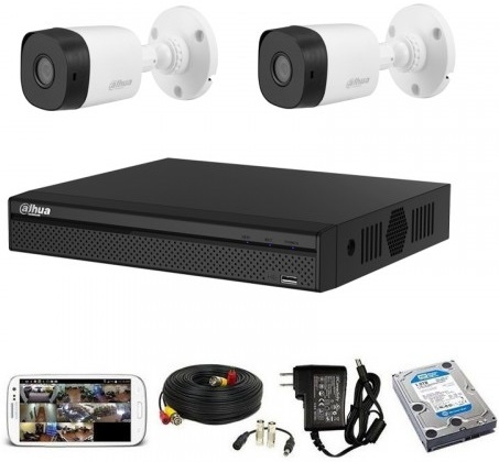 CCTV Package with 4CH DVR and 2 Pieces Camera
