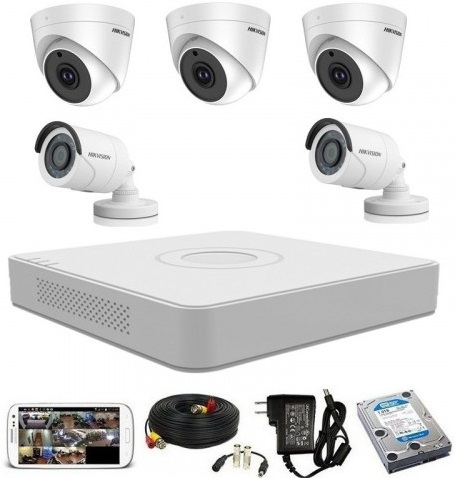 CCTV Package with Hikvision 8CH DVR and 5PCS Camera