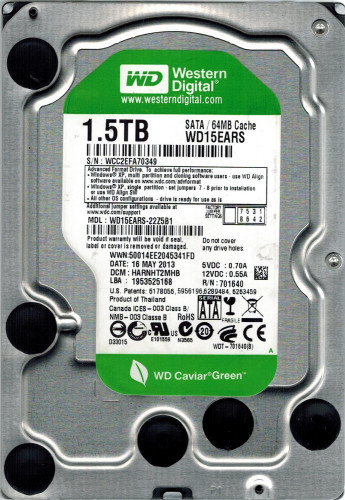 Western Digital WD15EARS 1.5TB Green Desktop HDD